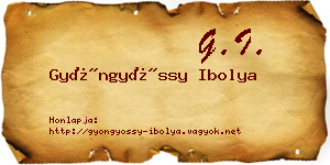 Gyöngyössy Ibolya névjegykártya