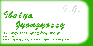 ibolya gyongyossy business card